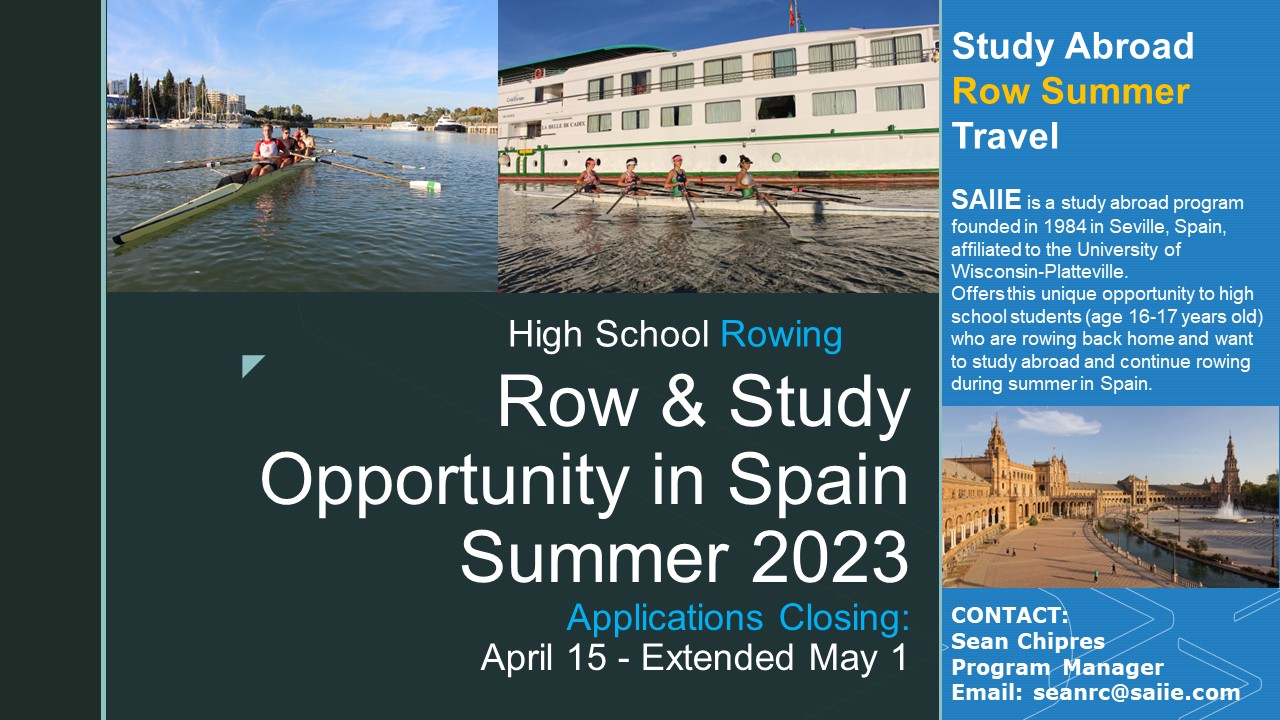 Row Study Opportunity in Spain Ext. May 1