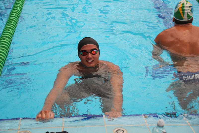 Team swimming practice