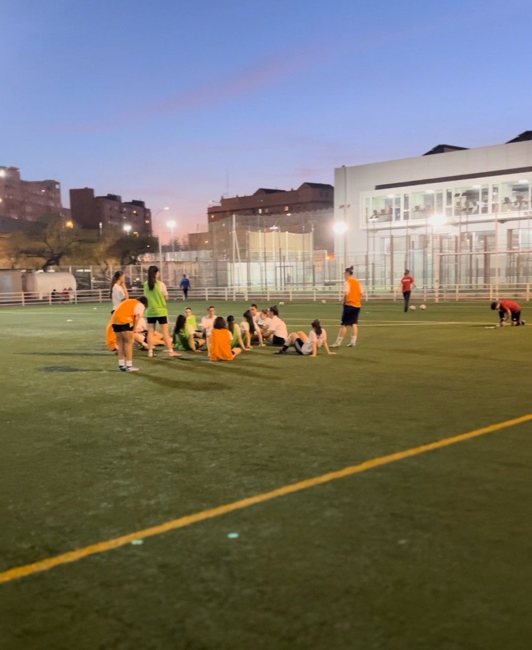 Soccer training action