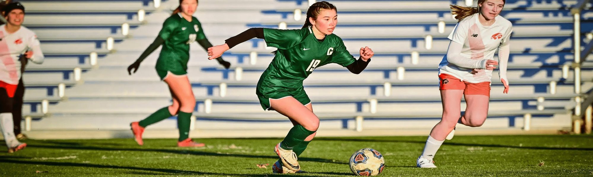 Elite women’s soccer athlete in Seville